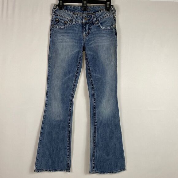 Silver Jeans Aiko bootcut low rise Whiskered jeans size 26/33 - Picture 1 of 12